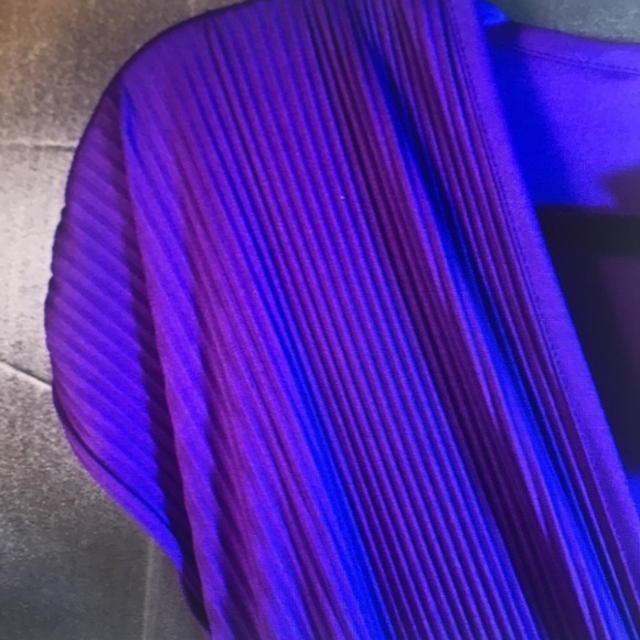 Vintage 70S stretch wrap eggplant disco dress 126 38 chest - Picture 3 of 5